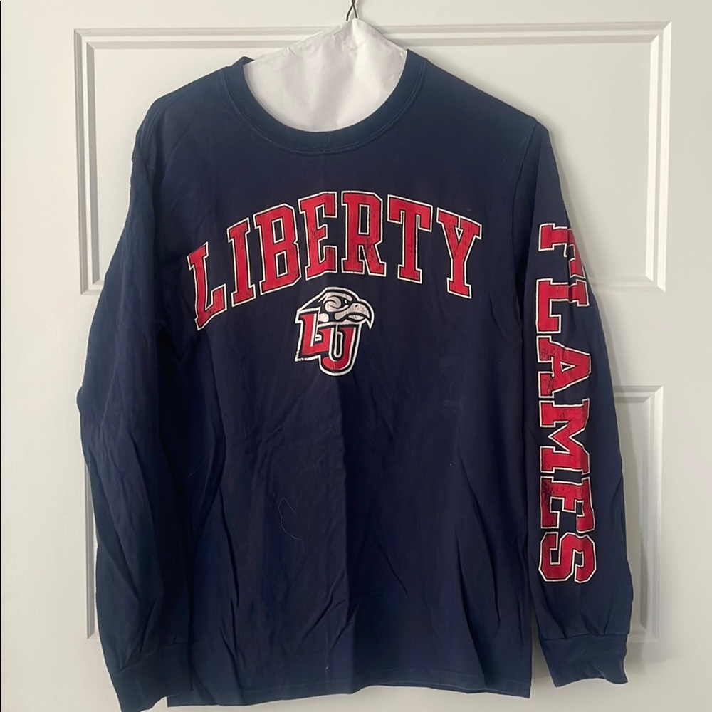 Liberty Flames Navy Long Sleeve Shirt